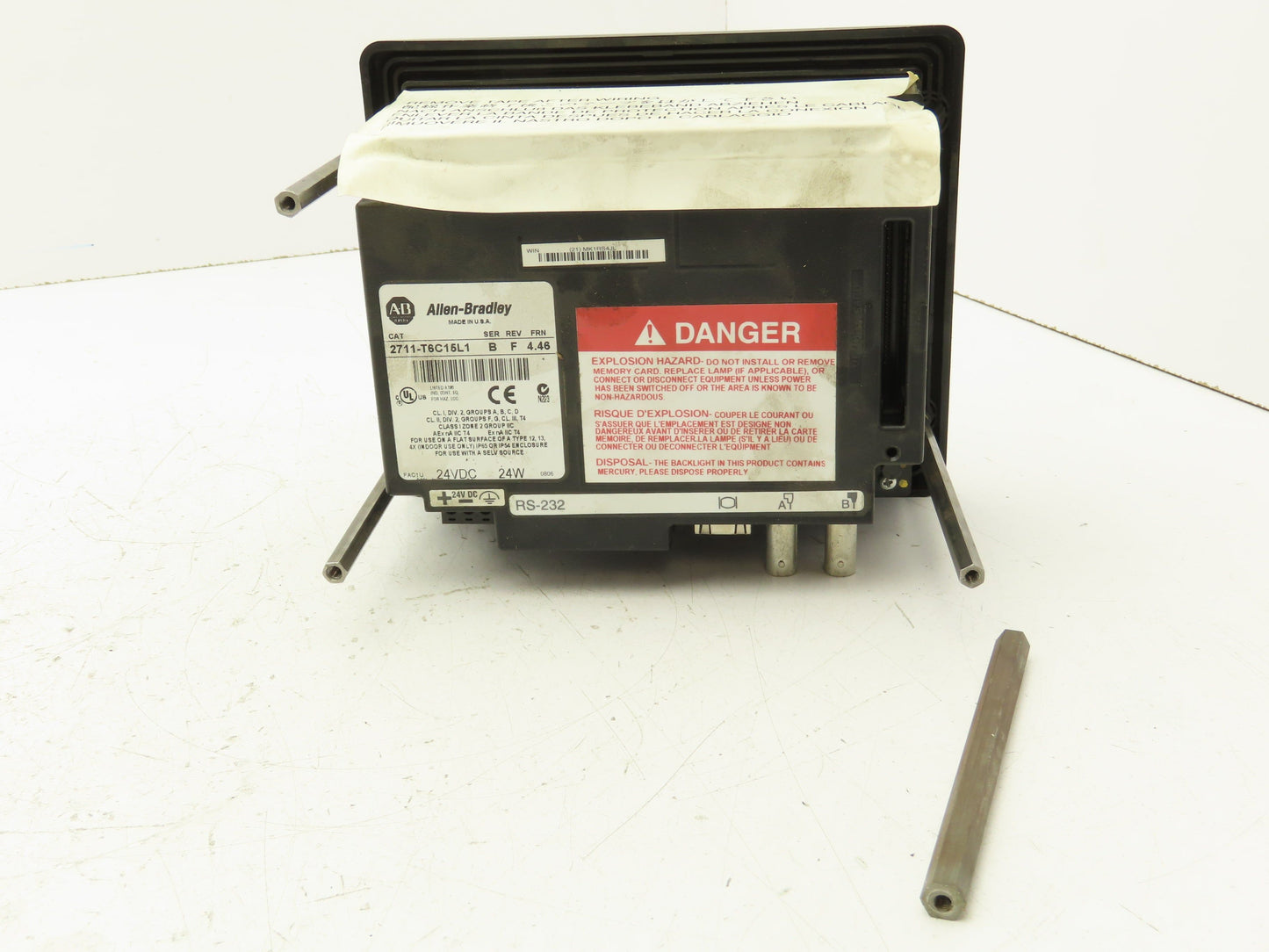 Allen Bradley 2711-T6C15L1 PanelView 600 Touch Screen PLC HMI *READ*