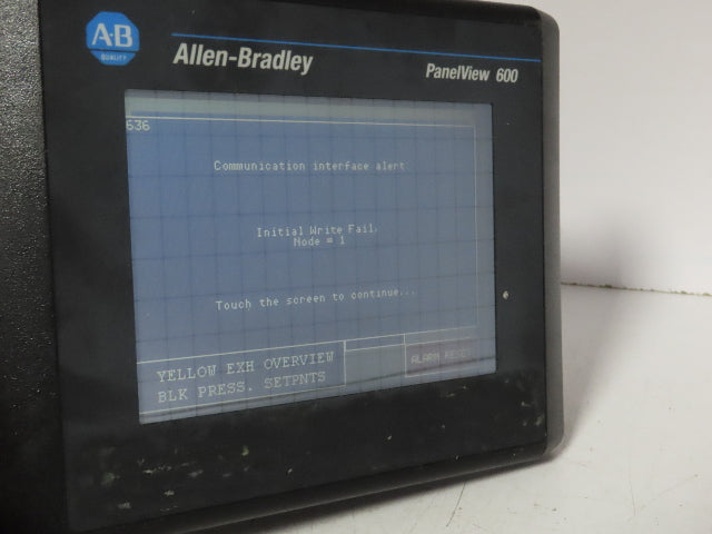 Allen Bradley 2711-T6C15L1 PanelView 600 Touch Screen PLC HMI *READ*
