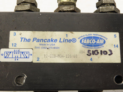 Fabco-Air 12-CCB-MO4-120/60 Pancake Line Directional Solenoid Valve 120V 1/2"npt