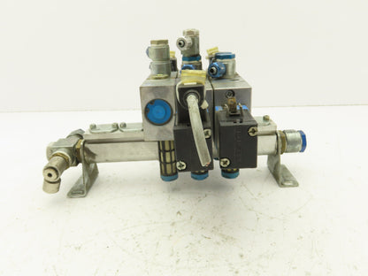 Festo JMVH-5-1/4 B Pneumatic Solenoid Valve 24VDC 6-Station Manifold PAL-1/4-6