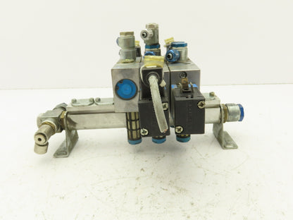 Festo JMVH-5-1/4 B Pneumatic Solenoid Valve 24VDC 6-Station Manifold PAL-1/4-6