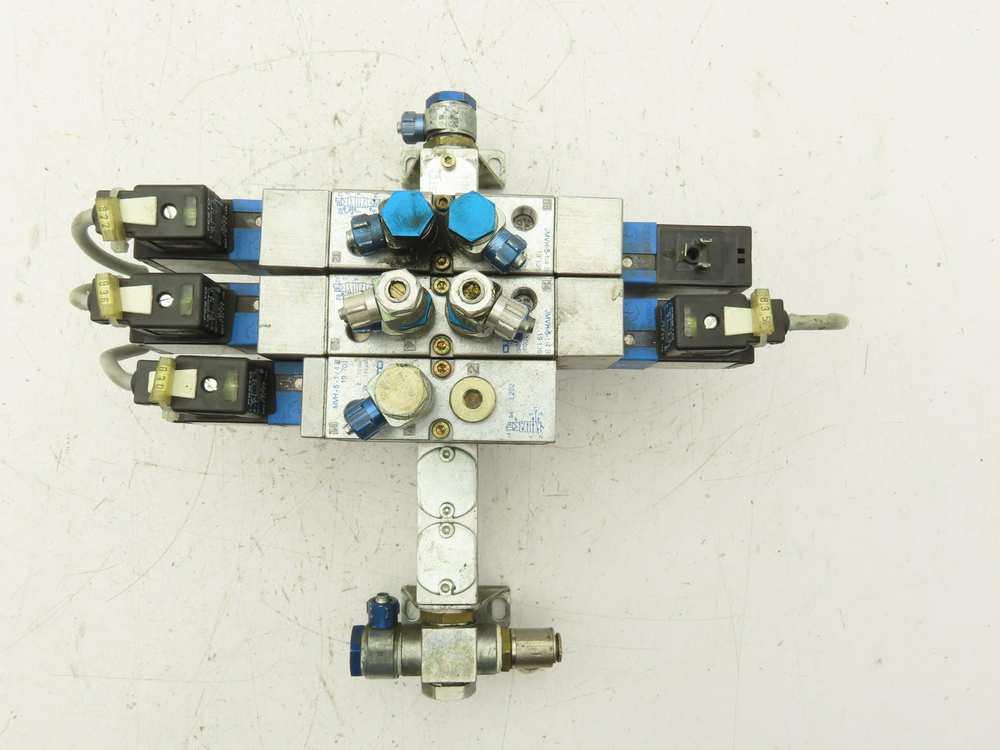 Festo JMVH-5-1/4 B Pneumatic Solenoid Valve 24VDC 6-Station Manifold PAL-1/4-6