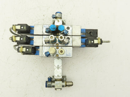 Festo JMVH-5-1/4 B Pneumatic Solenoid Valve 24VDC 6-Station Manifold PAL-1/4-6