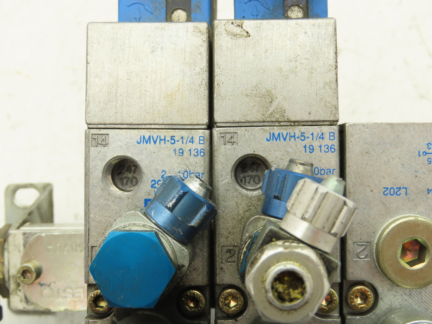 Festo JMVH-5-1/4 B Pneumatic Solenoid Valve 24VDC 6-Station Manifold PAL-1/4-6