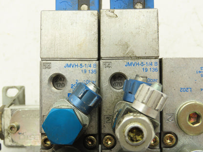 Festo JMVH-5-1/4 B Pneumatic Solenoid Valve 24VDC 6-Station Manifold PAL-1/4-6