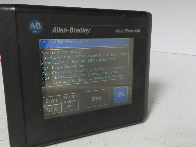 Allen Bradley 2711-T6C1L1 PanelView 600 Touch Screen PLC HMI SerB RevC Frn 4.43