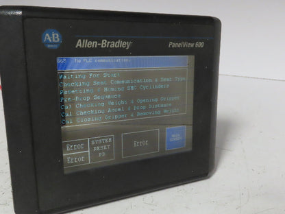 Allen Bradley 2711-T6C1L1 PanelView 600 Touch Screen PLC HMI SerB RevC Frn 4.43