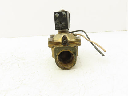 Granzow 21WN6KB250MR Brass Solenoid Valve 2-Way 1" NPT 120V Normally Closed