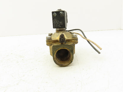 Granzow 21WN6KB250MR Brass Solenoid Valve 2-Way 1" NPT 120V Normally Closed