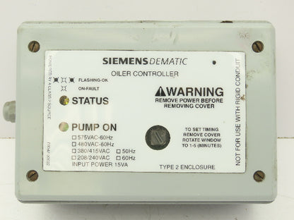 Siemens Dematic Rapistan Oiler Pump Control Box 480V
