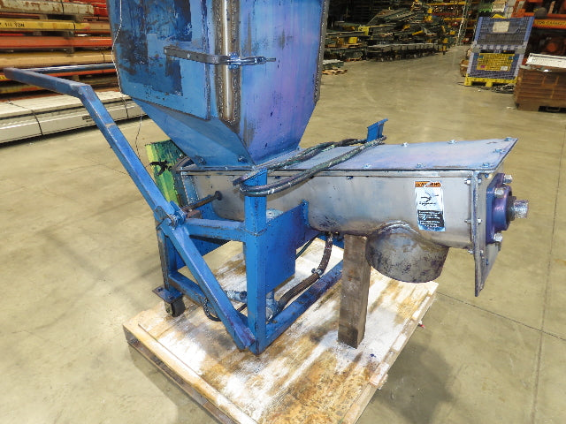 Portable Screw Auger Dry Bulk Feed Hopper Manual Push Cart 115/230V 1PH