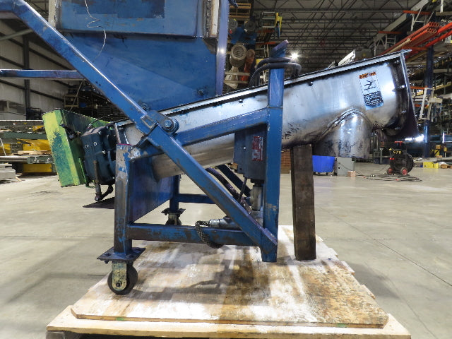 Portable Screw Auger Dry Bulk Feed Hopper Manual Push Cart 115/230V 1PH