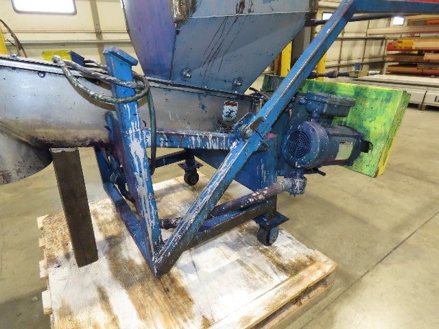 Portable Screw Auger Dry Bulk Feed Hopper Manual Push Cart 115/230V 1PH