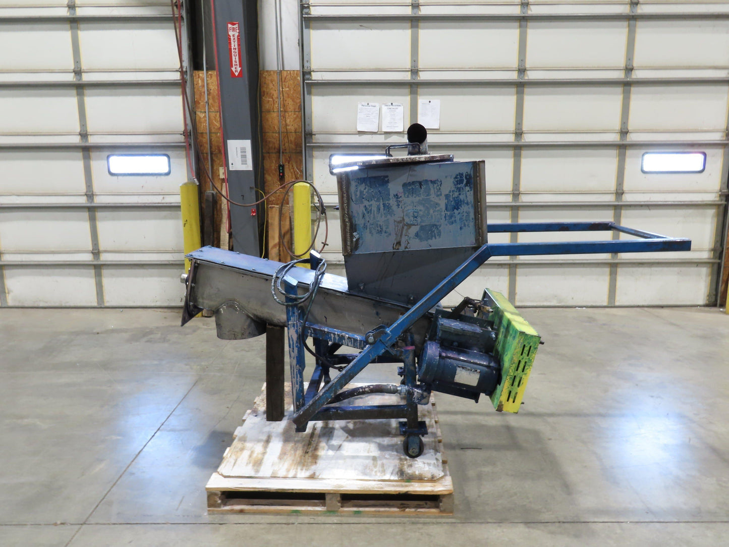 Portable Screw Auger Dry Bulk Feed Hopper Manual Push Cart 115/230V 1PH