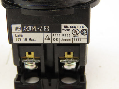 Fuji Electric Red Illuminated 2-Position Switch 30mm 600V 10A 30v Bulb Lot of 4