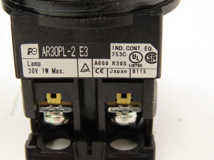 Fuji Electric Red Illuminated 2-Position Switch 30mm 600V 10A 30v Bulb Lot of 4