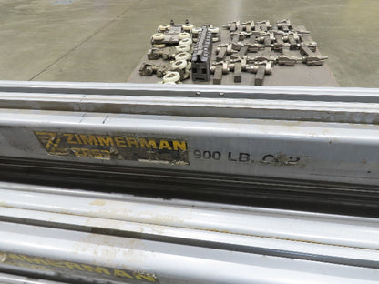 Zimmerman ZRS2 1/2 Ton Overhead Bridge Crane Suspension Rail System 164' Runway