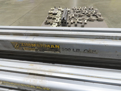 Zimmerman ZRS2 1/2 Ton Overhead Bridge Crane Suspension Rail System 164' Runway