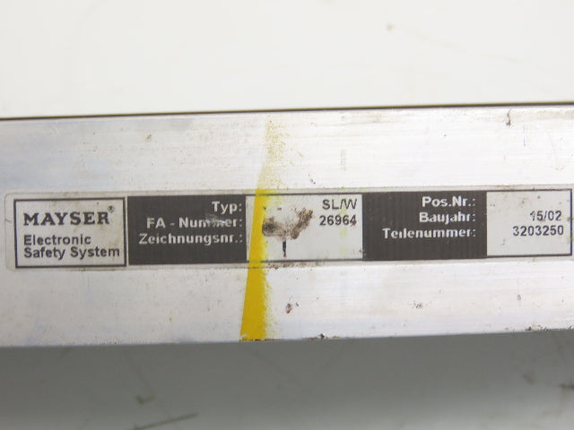 Mayser 26964 SL/W Black Safety Edge Bumper Sensor 61" Long