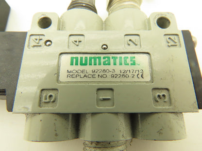 Numatics 922803 Quick Acting 4-Way Valve 2-Pos 1/4"NPTF 40-100 PSI