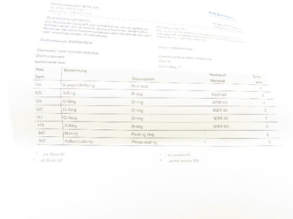 Bosch WP6.5X Rexroth Hydraulic Seal Kit