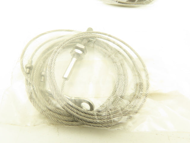 1/16 in x 7 ft Cable Eye & Threaded Rod For Gammerler Palletizer Spear Lot of 10