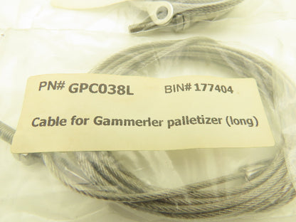 1/16 in x 115" Cable Eye & Threaded Rod For Gammerler Palletizer Spear Lot of 8