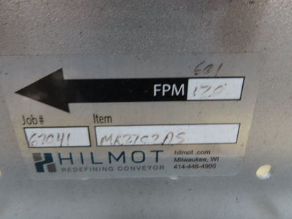 Hilmot 30"x 6' Motorized Roller Conveyor 27"BF 24VDC O-Ring Drive