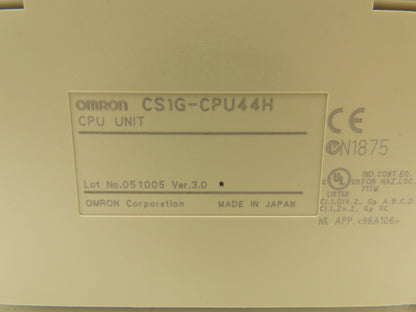 Omron CS1G-CPU44H Ver 3.0 Sysmac Programmable Controller CPU Unit PLC Module
