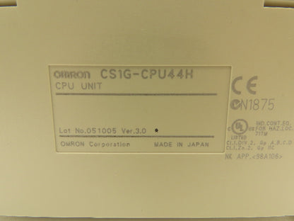 Omron CS1G-CPU44H Ver 3.0 Sysmac Programmable Controller CPU Unit PLC Module