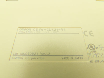 Omron CS1W-CLK21-V1 Ver 1.2 Sysmac Controller Link Unit Lot of 2