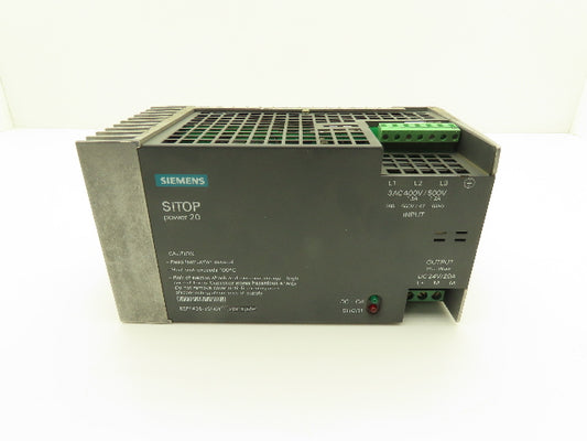Siemens 6EP1436-1SH01 Sitop Power 20 Power Supply In 400-500V Out 24VDC 20A