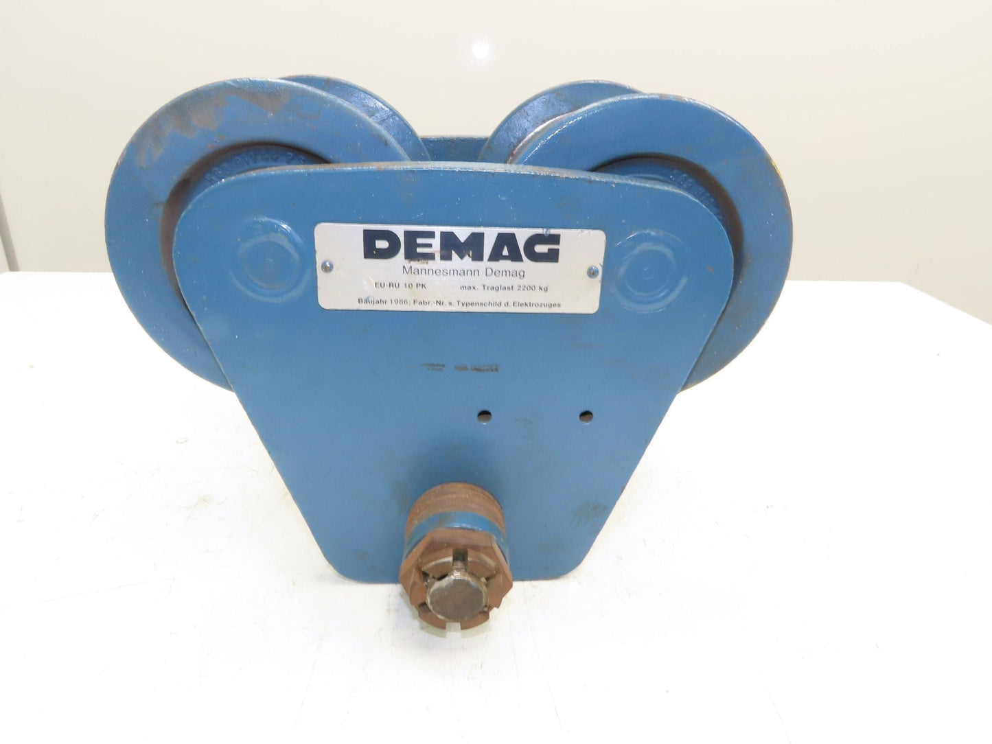 Demag EU-RU 10 PK Hoist Push Trolley 2200 Kg 4800 Lb 3-5/8" Beam
