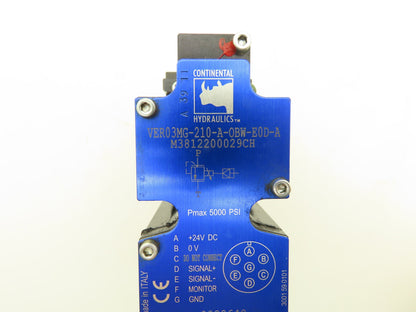 Continental VER03MG-210-A-OBW-E0D-A Proportional Relief Servo Valve 24V 3000 PSI