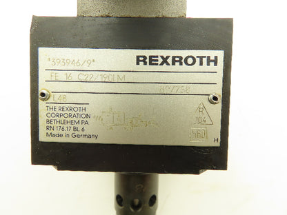 Rexroth FE 16 C22/190LM 2-Way Proportional Logic Cartridge Solenoid Valve