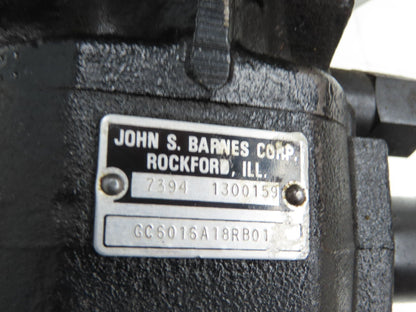 Barnes GC6016A18RB01 Hydraulic Gear Pump 11 GPM 5Hp 230/460V 3PH Motor 184T