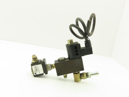 Delta Power Hydraulic 80500116 Solenoid Valve 115V w/Pressure Switch 4-Port 1/2"