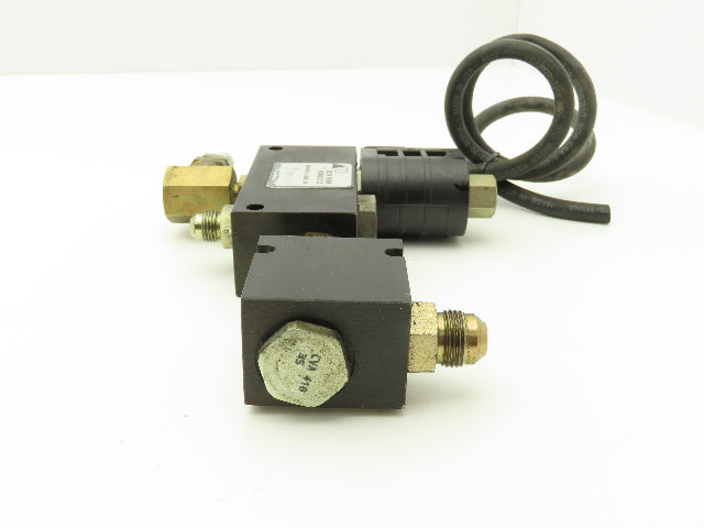 Delta Power Hydraulic 80500116 Solenoid Valve 115V w/Pressure Switch 4-Port 1/2"