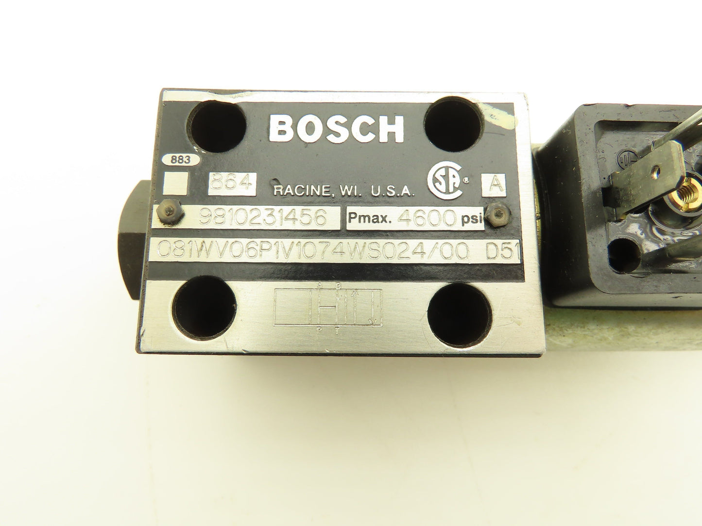 Bosch Hydraulic Solenoid Valve 24VDC 1.4A 4600 PSI