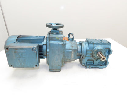 Sew Eurodrive S47 D16DT80N4 Variable Speed Gearmotor 1Hp 460V 3PH 21-102rpm 20:1