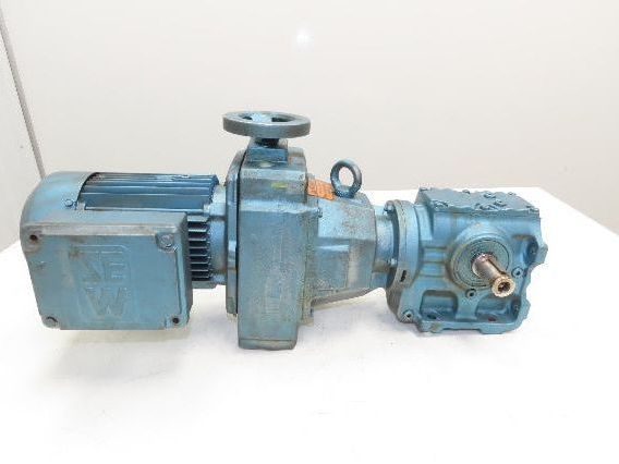 Sew Eurodrive S47 D16DT80N4 Variable Speed Gearmotor 1Hp 460V 3PH 21-102rpm 20:1