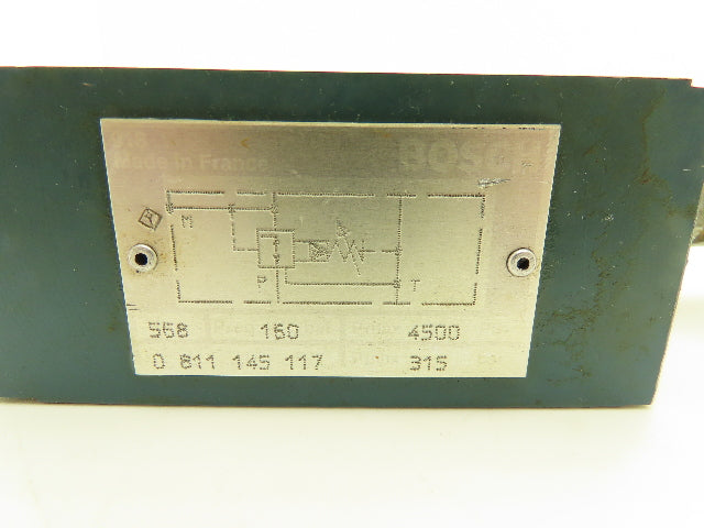 Bosch 0811145117 Hydraulic Pressure Relief Valve 4500 PSI