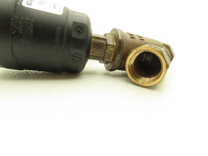 Granzow PABR-20/45FSO Bronze Pneumatic Solenoid Valve 2-Way 3/4NPT 24V 230PSI NC