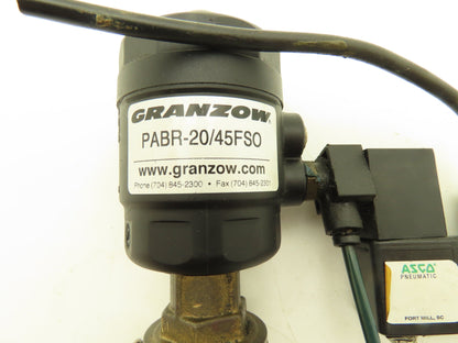 Granzow PABR-20/45FSO Bronze Pneumatic Solenoid Valve 2-Way 3/4NPT 24V 230PSI NC
