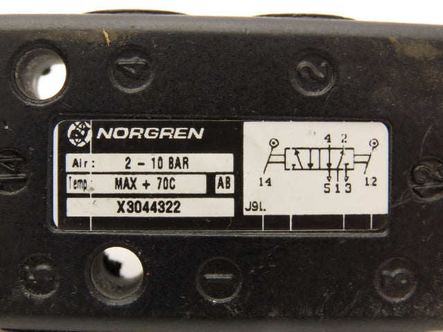Norgren X3044322 Inline Manual Air Valve 5-Way 2-Position 1/8"npt