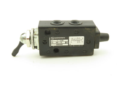 Norgren X3044322 Inline Manual Air Valve 5-Way 2-Position 1/8"npt