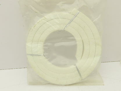 Braided Fiber Pump & Valve Gasket Packing PTFE 9/16" Square 63"L Lot of 7