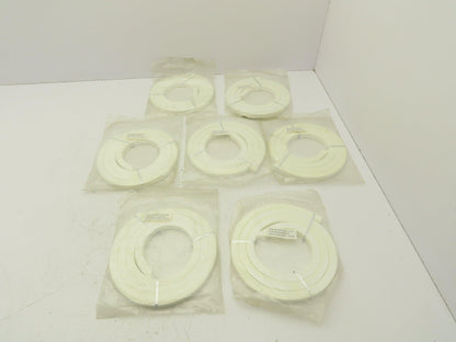 Braided Fiber Pump & Valve Gasket Packing PTFE 9/16" Square 63"L Lot of 7