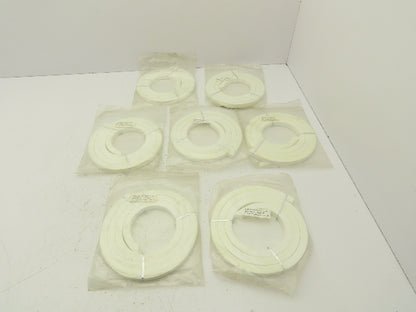 Braided Fiber Pump & Valve Gasket Packing PTFE 9/16" Square 63"L Lot of 7