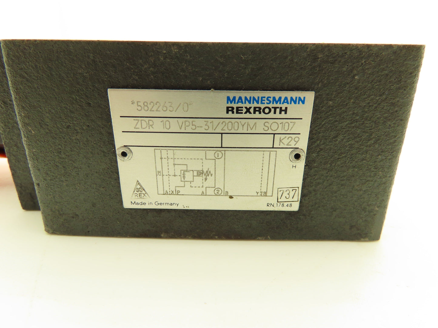 Rexroth ZDR10VP5-31/200YMSO107 Hydraulic Pilot Operated Pressure Reducing Valve